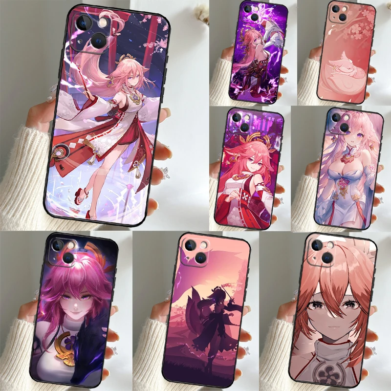 Genshin Impact Yae Miko Protective Phone Case Cover
