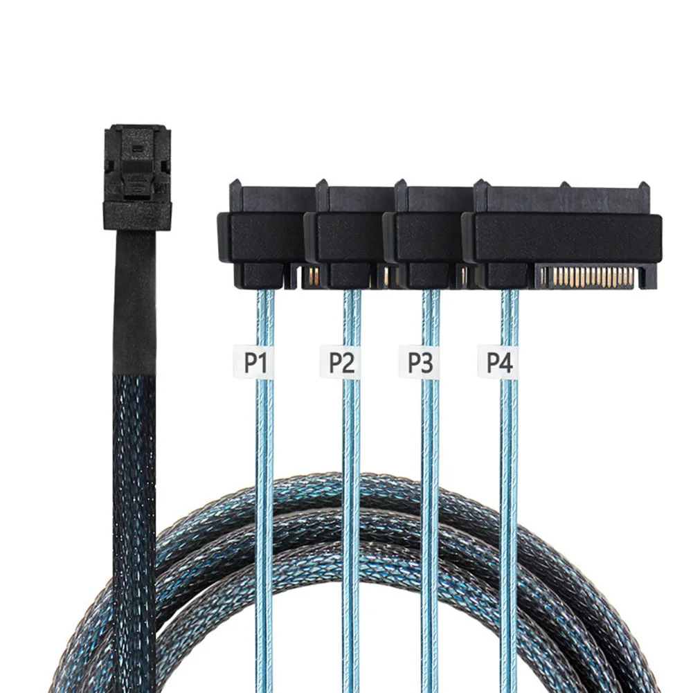 

Кабель SATA 0,5 м/1 м, для жестких дисков, HD SFF-8643 36P To 4SFF-8482 29 15P SAS, высокомощный кабель для HDD, разветвитель, компьютерные принадлежности