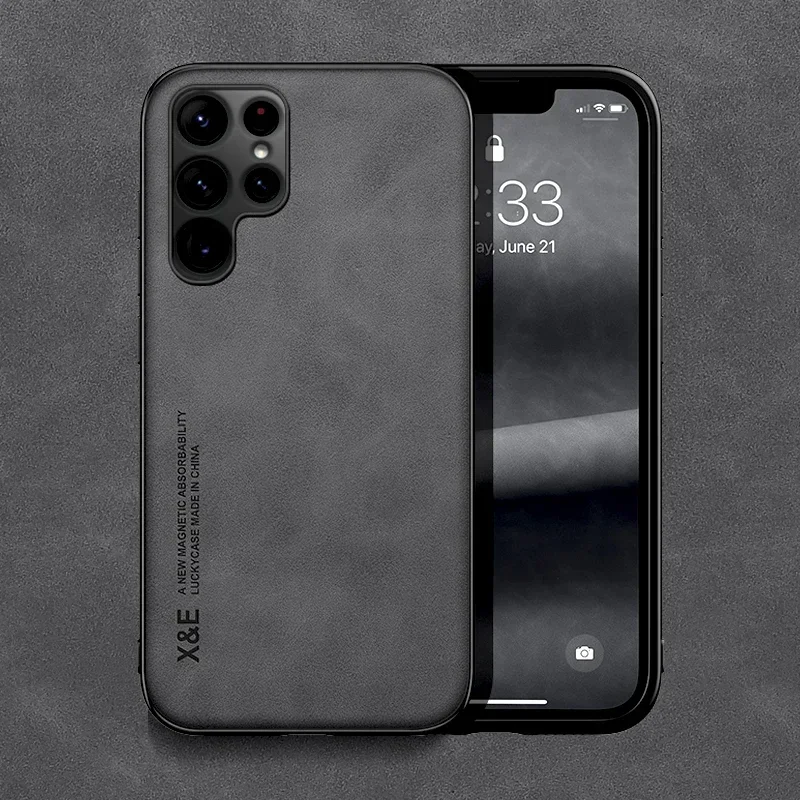 Premium Faux Leather Case with Car Mount Support