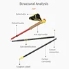2 Pcs AONIJIE E4212 Folding Carbon Fiber Hiking Poles with Quick Lock System Ultralight for Hiking Camping Mountaining 5