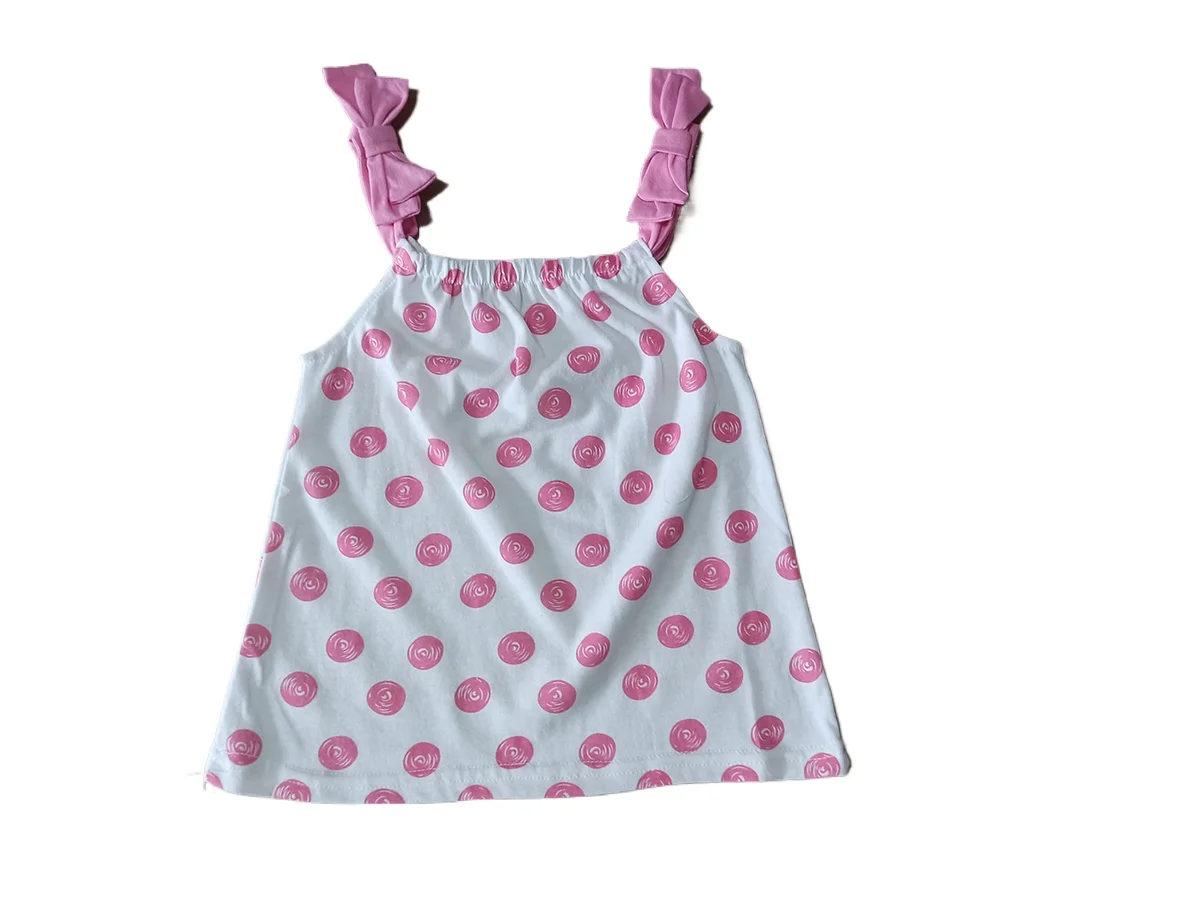 

Summer new girls suspender Europe and America cute kids T-shirt dot print dress