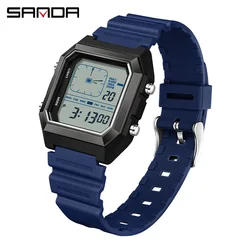 Men's Multifunction Luminous Chronograph Sport Watch - Waterproof and Fashionable Design (Black Blue)