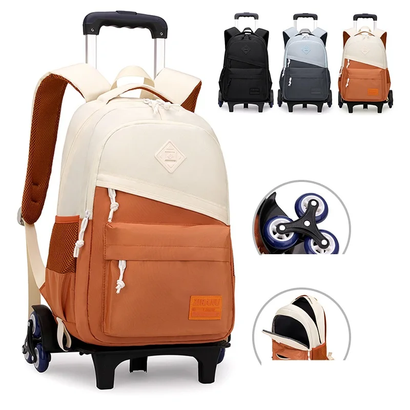 Nuovo Zaino Trolley Con Ruote Bagaglio Mochilas Para Estudiantes Rolling Sacoche Homme Nylon Sac A Dos Hommes Scuola Cartable