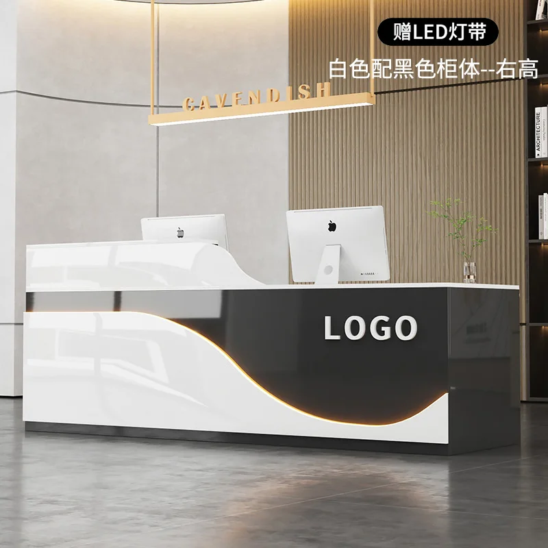 Design Nordic Reception Desks Stylish Light Office Front Reception Desks Beauty Salon Mostrador Negocio Commercial Furniture light corner reception desks design stylish luxury modern reception desks front checkout mostrador negocio commercial furniture