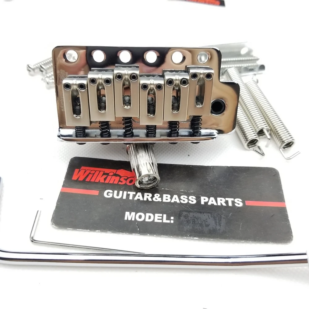 Description Picture 3 of itemWilkinson Tremolo Bridge System For ST Electric Guitar Chrome Silver Accessories Spacings 10.5mm WOV02