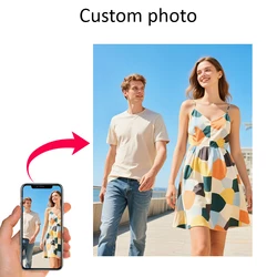 Customized Photo Canvas with Optional DIY Wooden Frame or Frameless Poster - Exclusive Personalized Gift - 20x30cm (No frame)