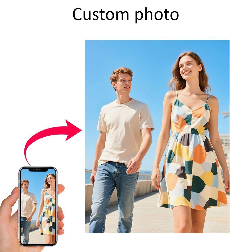 1 יחידה תמונות מותאמות אישית על קנבס עם מסגרת עץ או פוסטר ללא מסגרת, תמונות מותאמות אישית עבור האהוב שלך, פוסט מותאם אישית