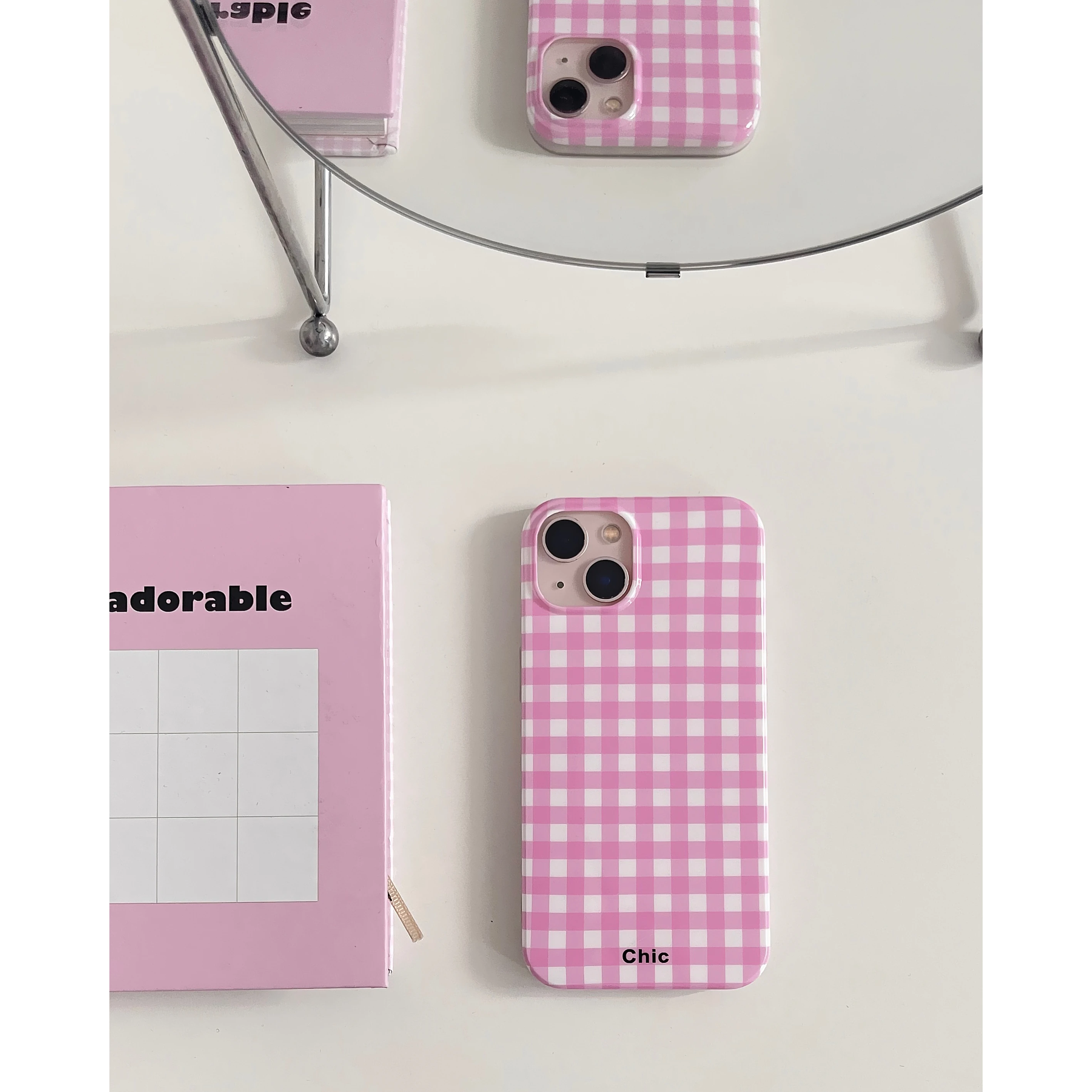 Simplicity Square Grid Soft Silicone Case for iPhone