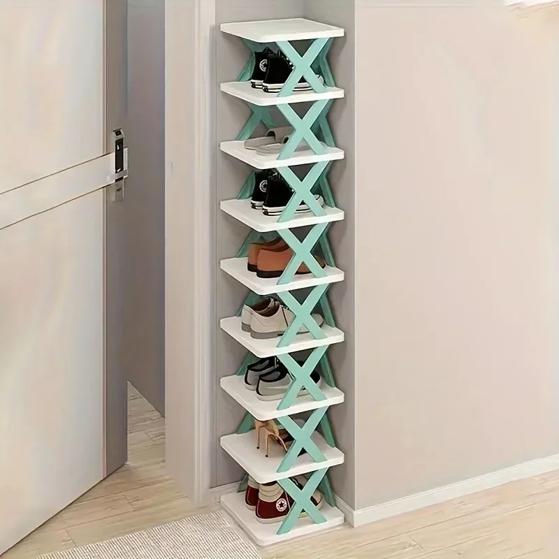 Multi-layer Plastic Foldable and Detachable Shoe Rack Saves Family Space and Is Suitable for Corridor Bedrooms.