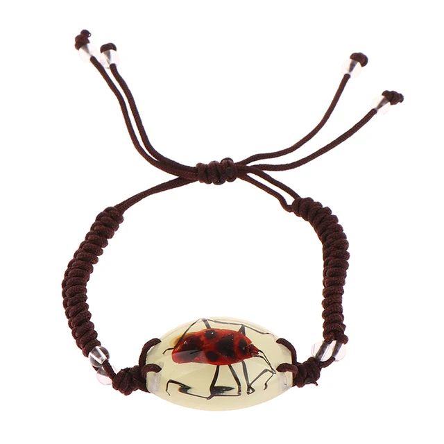 Glow in the Dark Insect Amber Resin Bracelet