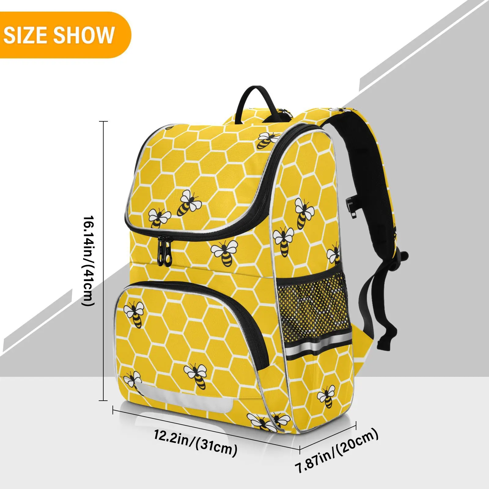 New Schoolbag Children Backpack Boy Girl Primary Bee Honey Theme Book Bag Multi Pockets Japanese Backpacks 2023