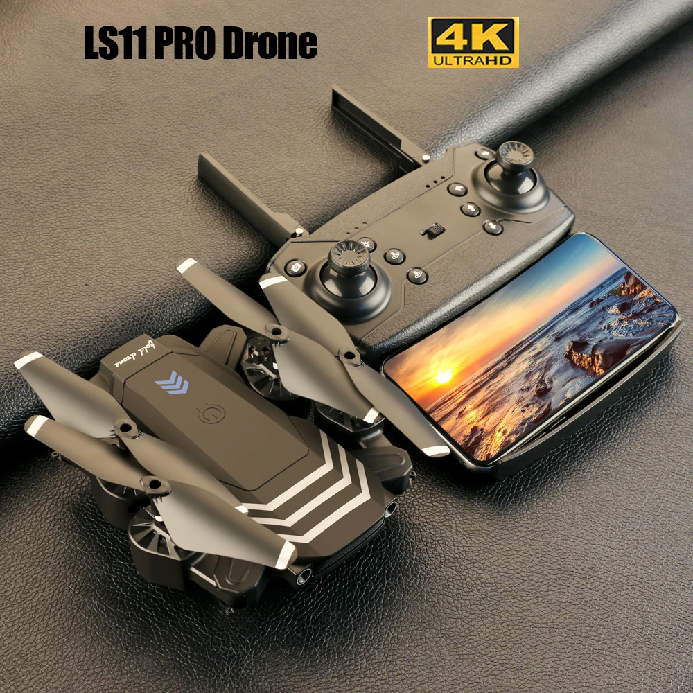 2022 New RC Drone LS11 PRO With 4K HD Camera WIFI FPV Hight Holding Mode One Key Return Foldable Quadcopter Dron Gifts camoro quadcopter drone with camera