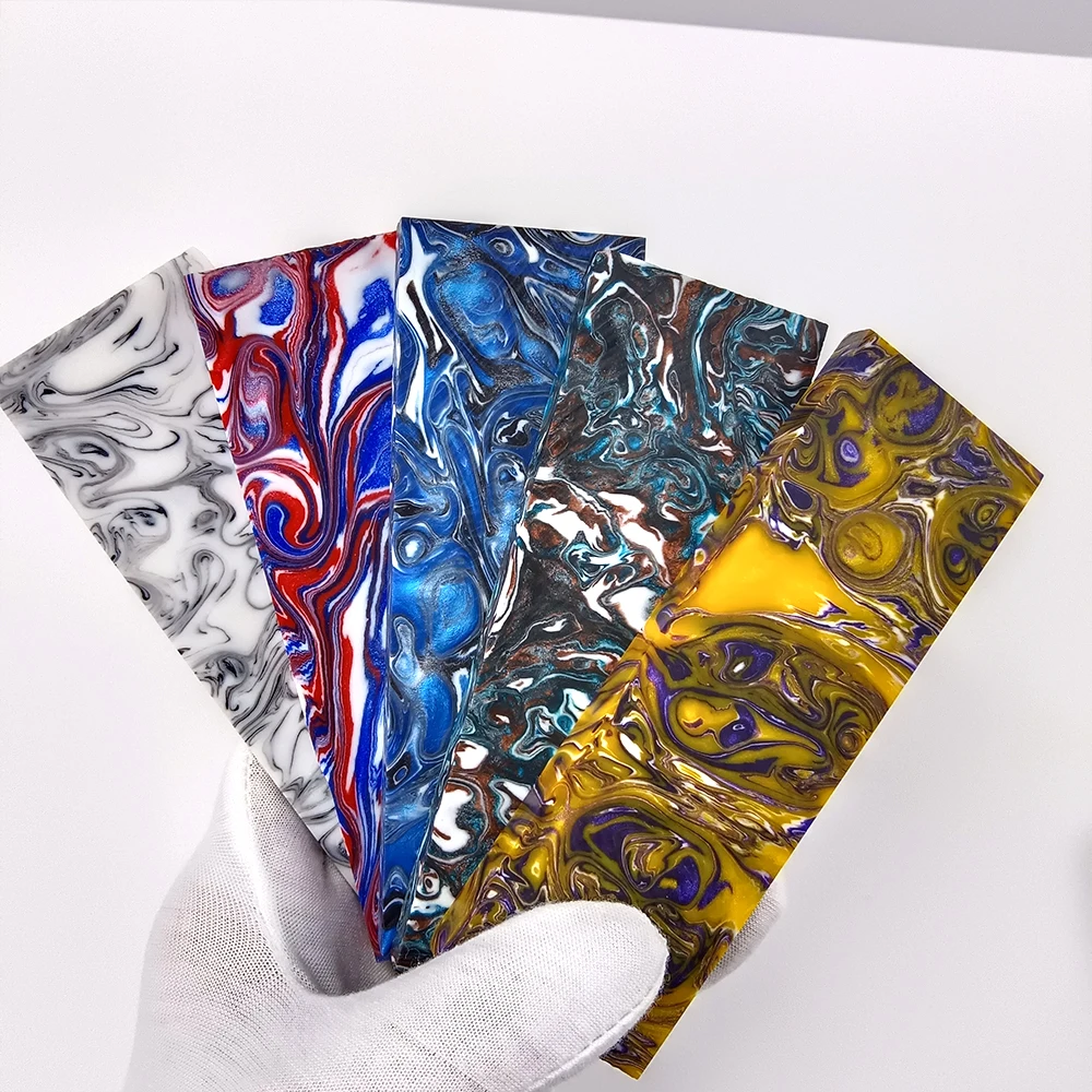 2pieces C-Tek Material for DIY Knife Handle Material Plate Resin Compound Material Pattern Slingshot Handle Material 120x40x8mm