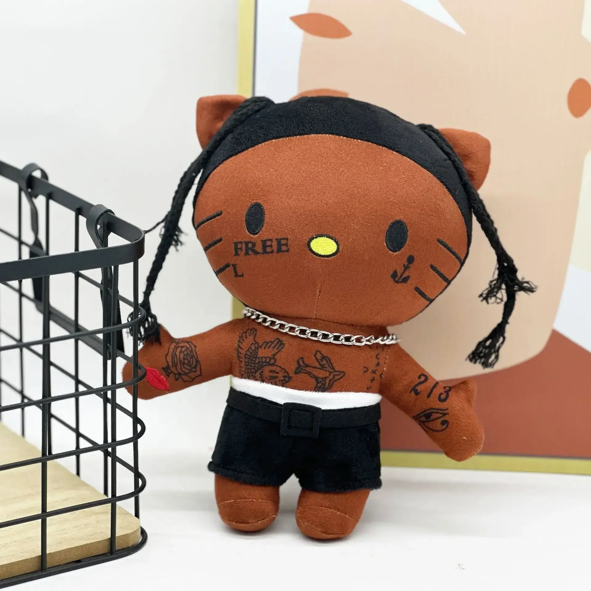 Multiple Styles Hello Kitty Eminem xxxtentacion Frank Ocean Plush Toy Doll with Clothes Stuffed Soft Plush Toys Fans Collect Gif 5