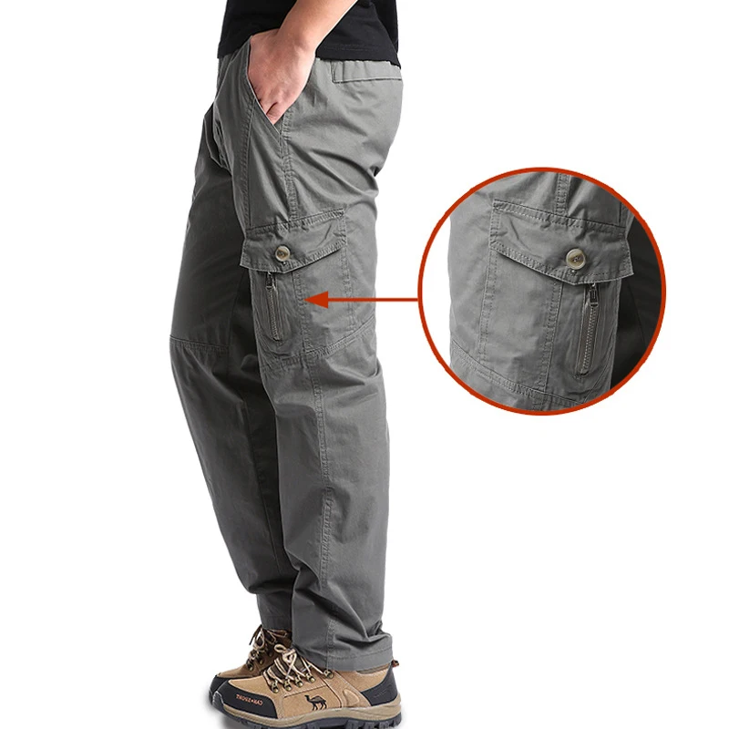 Men's Spring And Fall Seasons Casual Pants Outdoor Climbing Jogging Sports Pants New Pockets Large Capacity Trend Simple