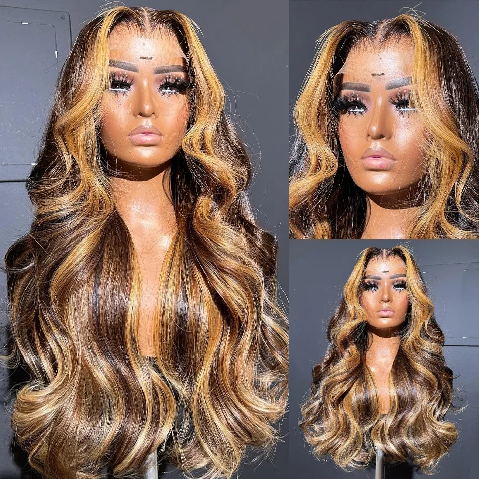 Honey Blonde Body Wave Lace Front Wig - Glueless