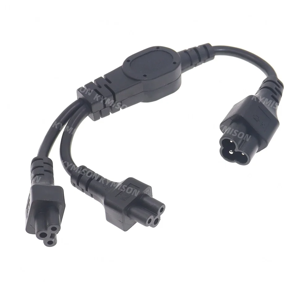 Enkele IEC 320 C14 Male Naar Dual C5 Female Power Y Splitter Adapter Kabelsnoer, 10A 250V 1 in 2 Out C14 Naar Dual C5 Y Splitter Power Plug Cord voor LCD Monitor Enkele IEC 320 C14 Male Naar Dual C5 Female Power Y Splitter Adapter Kabelsnoer, 10A 250V 1 in 2 Out C14 Naar Dual C5 Y Splitter Power Plug Cord voor LCD Monitor