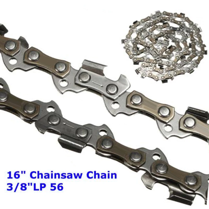 Drive Link Chainsaw Saw Chain Blade para Artesão, Corte De Madeira, Peças De Reposição, 16 Polegada, 56, 3/8 