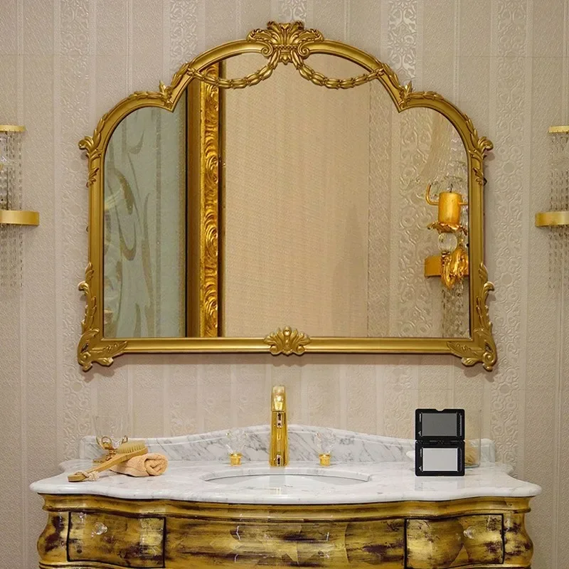 

Умное французское зеркало в стиле ретро для ванной комнаты, американское настенное декоративное зеркало, европейская уборная, туалет, настольное зеркало для макияжа