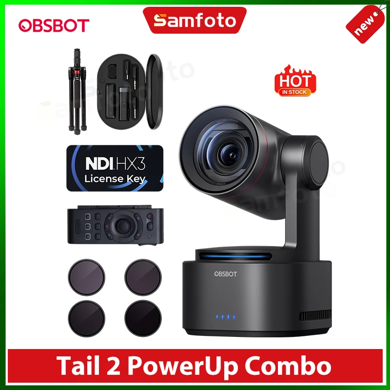 新しい OBSBOT Tail 2 AI搭載 PTZR 4K ライブプロダクションカメラ