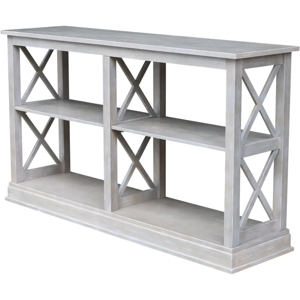 

Hampton Sofa Server Table with Shelves, Standard, Washed Gray Taupe