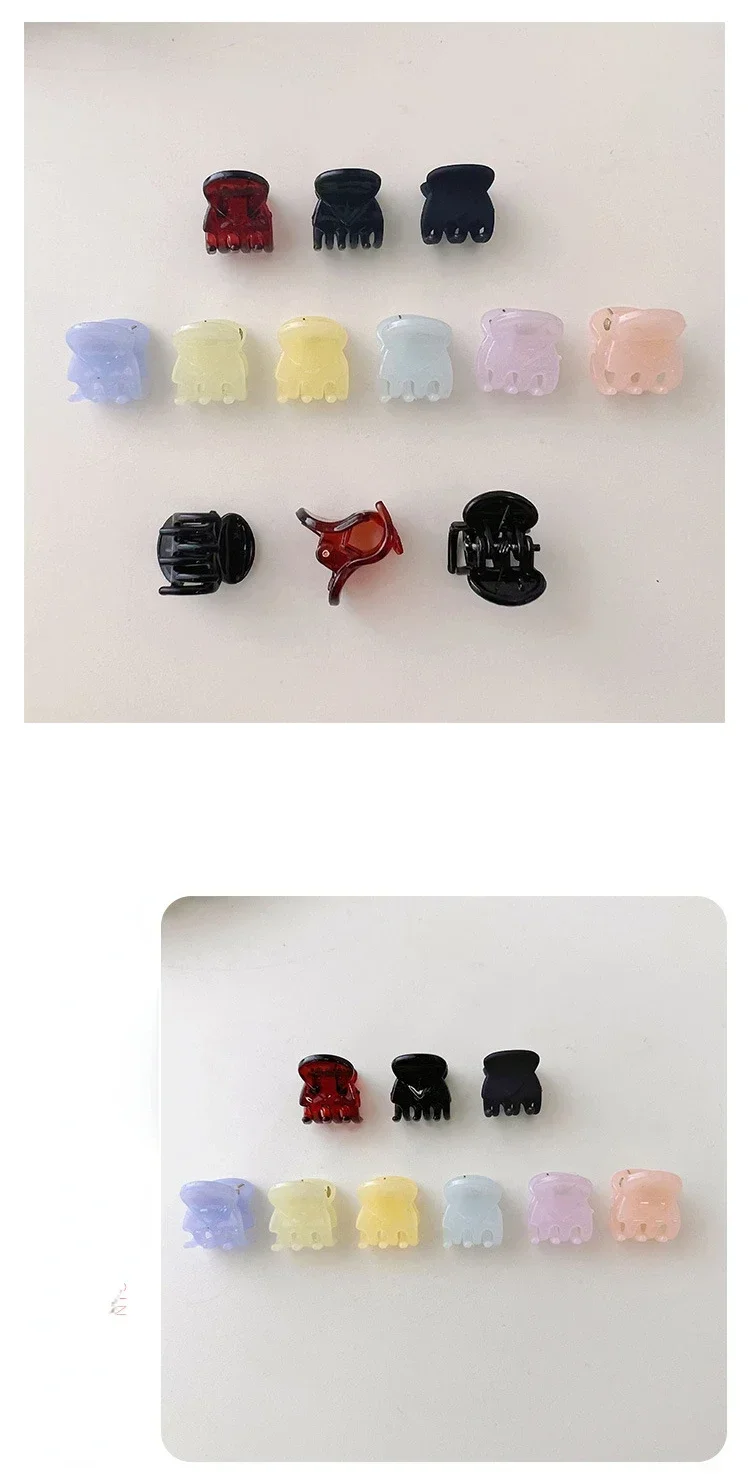 Description Picture 5 of item10Pcs/Bag Flower Mini Hair Claws Colorful Crabs Hair Clips for Girls Baby Sweet Hairpins Hair Accessories Barrettes Gifts Coffee