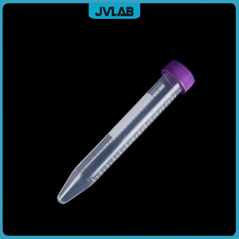 

Sterile Centrifuge Tube 15 mL Laboratory Centrifugal Tube Sample EP Tube Purple Screw Cap Conical Bottom Clear DNase-/RNase-free