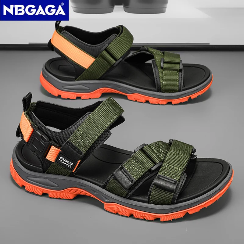 Summer Men's Sandals Trendy Casual Outdoor Sport Shoes for Holidays Beach Breathable Wear-Resistant Hiking & Walking Sandals - 2