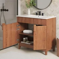 Miles Vanity, White Walnut bathroom sink cabinet 1