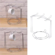  Holder Cup Coffee Mug Rack Stand Organizer Dishes Drying Storage Drainer Shelf Countertop Counter Tree Steel Stainless Hanger 