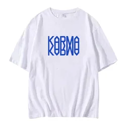 Kpop Straykids KARMA Fashion Casual Cotton T - Shirt - Unisex Cozy Short Sleeve Top - S (White)