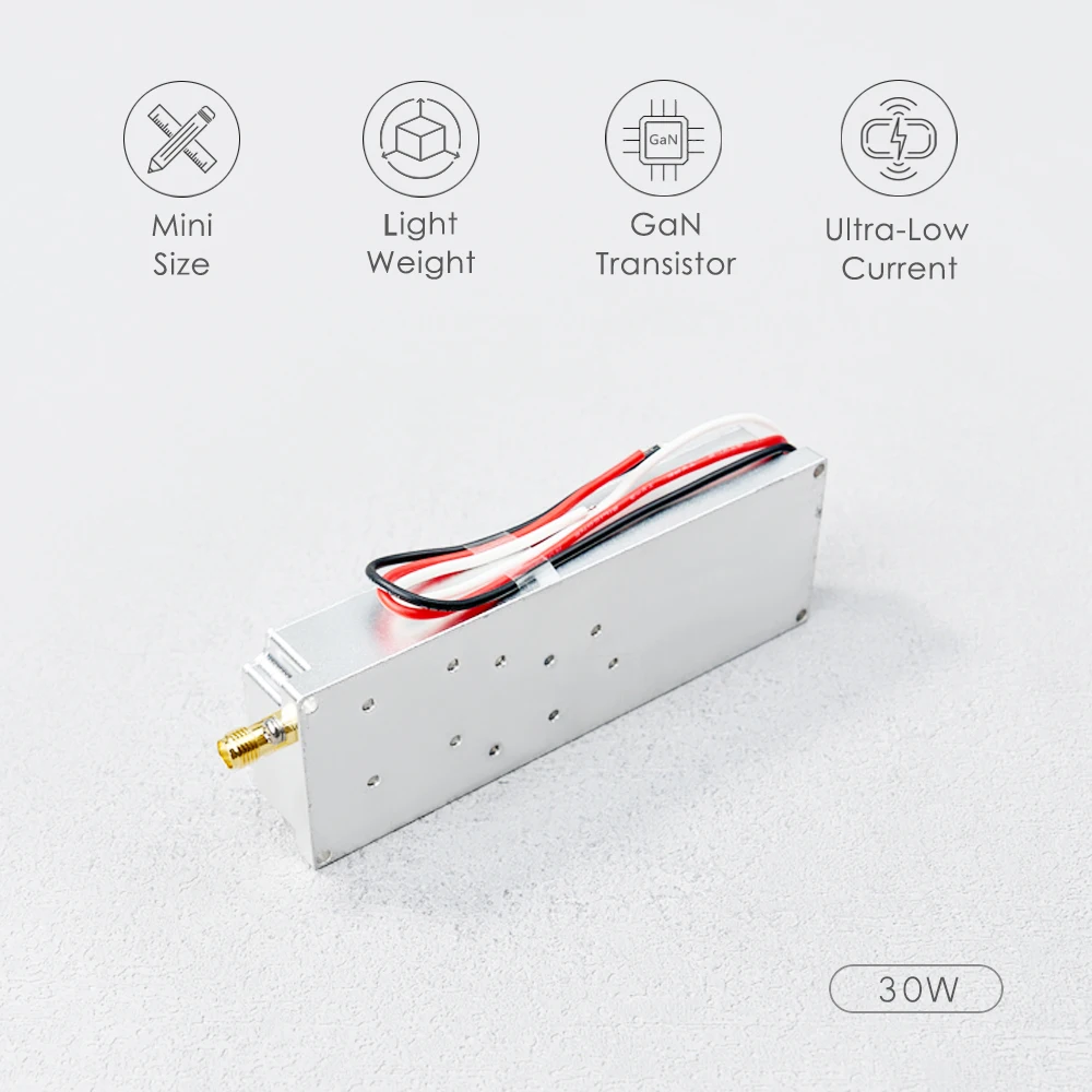 30W 100-200MHz 200-300MHz 300-400MHz 700-1050 1.5G 2.4G 5.2G 5.8G Power Amplifier Module GaN VCO Source Circulator Module