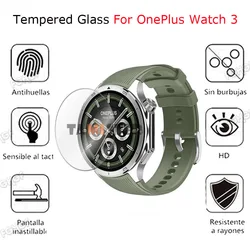 Enhanced Tempered Glass Screen Protector - Anti-Scratch Protective Film for OnePlus Watch 3 (1 x Glass Film)