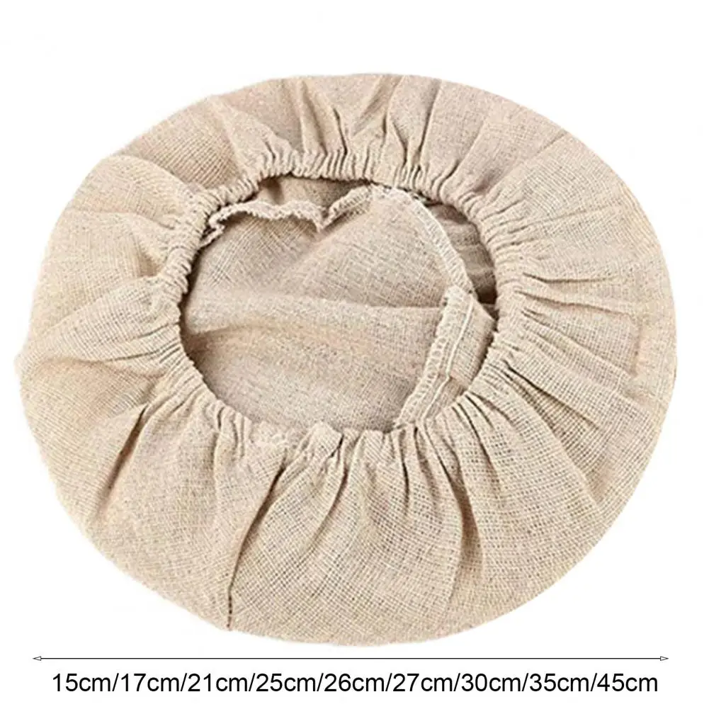Round Rattan Bread Proofing Basket Cloth Liner Fermented Linen Cloth Cover Bread Dough Banneton Flax Cover Bag