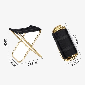 Outdoor Travel Chair Portable Folding Stool Camping Picnic Collapsible Foot Stool Fishing Hiking Beach Ultralight Chair Tools 6