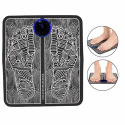 EMS Foot Massager Electric Massage Pad Muscle Stimulator Rechargeable Shaping Leg Cushion Health Care Blood Circulation Foldable