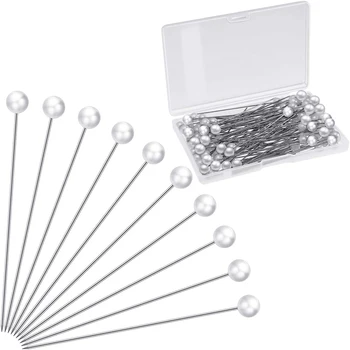 100-Piece Pearl Head Pins 1