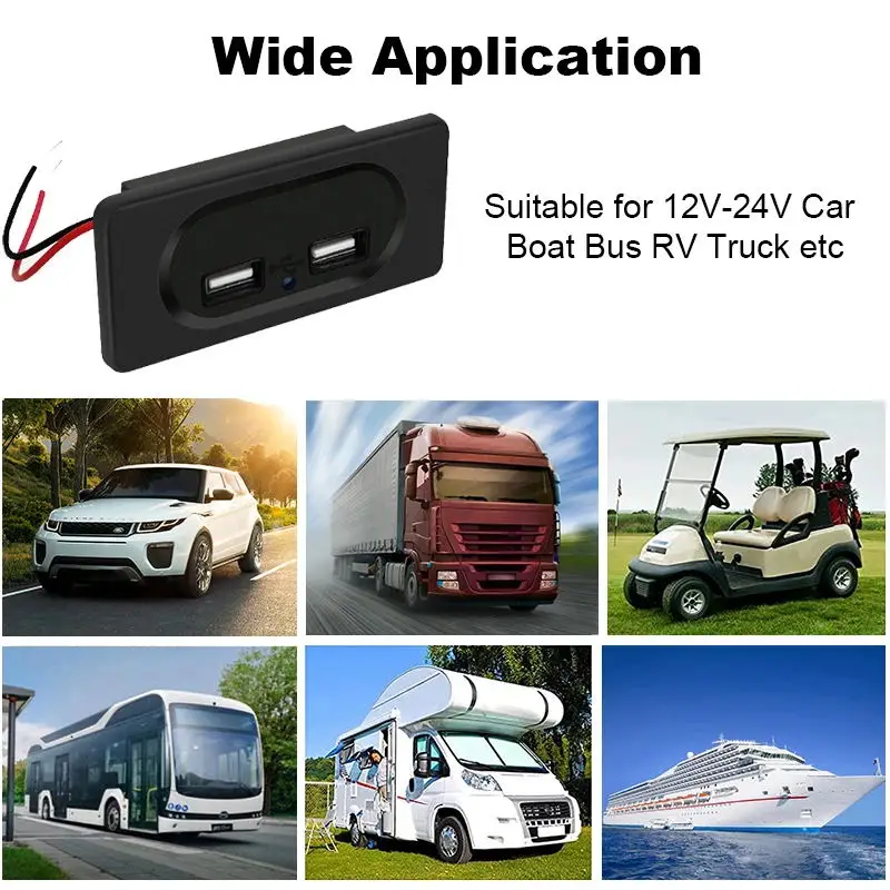  USB Ʈ ڵ    , ؾ  Ʈ Ʈ RV LED USB  г, 3.1A, 12V, 24V