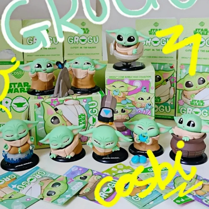 Hot Toys Star Wars Yoda Grogu Cosbi Bobble-Head Collection