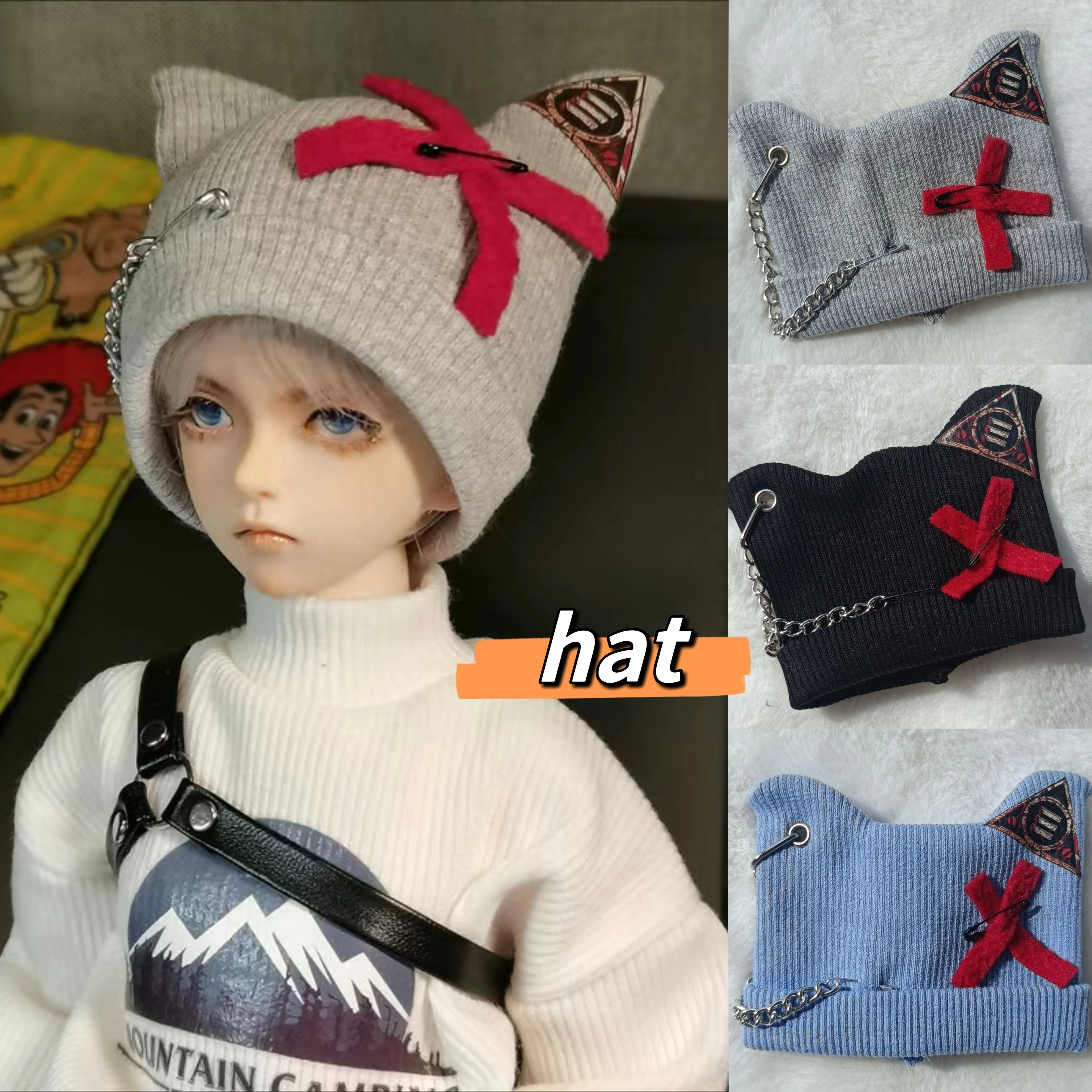 

BJD Doll Fashion New Cat Ear Hat 1/6 1/4 1/3 BJD Doll Hat Clothing Accessories Clothing Hat Accessories