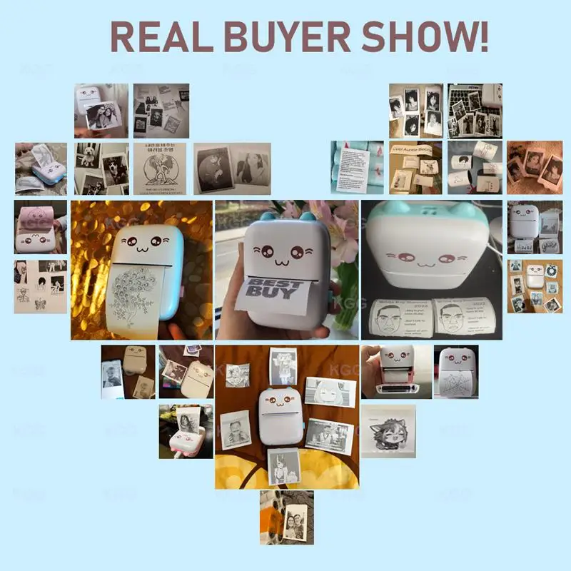 طابعة حرارية صغيرة محمولة لتسمية الطباعة ، طابعة ص...