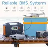 200W Portable Power Station, FlashFish 40800mAh Solar Generator, Equipped with 110V AC Socket/2 DC Ports/3 USB Ports 6