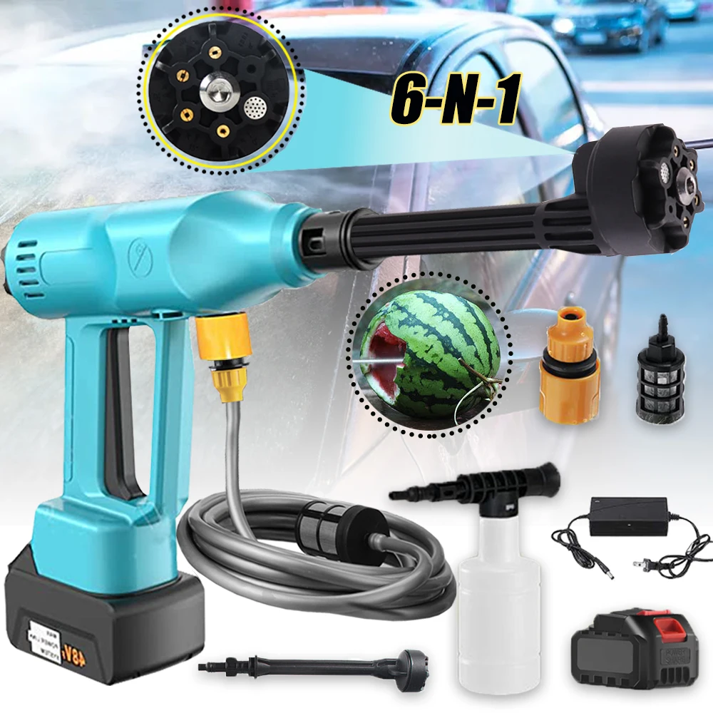 Portable powerful brushless car wash water gun high pressure washer