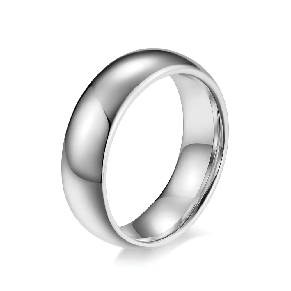 Elegant Tungsten Carbide Wedding Bands with Classic Comfort Fit Dome Design