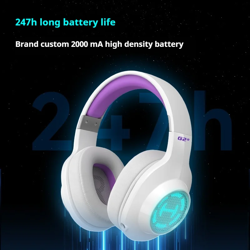 Hecate G2 Wireless 7.1 Sound Earphones Laptop Desktop Compute 2.4g Gaming Hifi Multifunctional E-Sports Gaming Headset Gifts