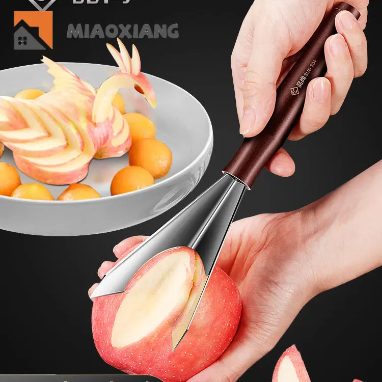 

Apple Triangle Push Knife Special Carving Stainless Steel Fruit Plate Making Tool Assorted Plate Cutting Pattern Knife Cooking