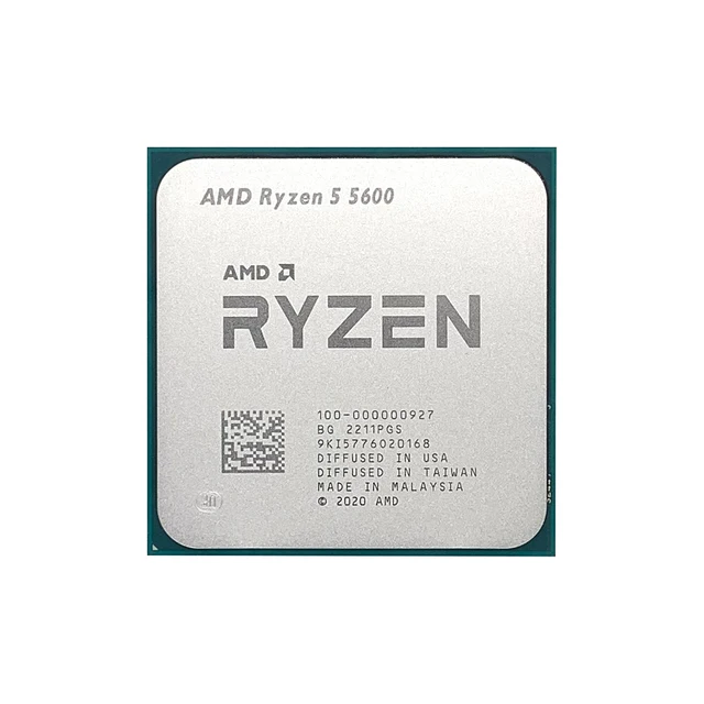AMD Ryzen 5 5600 R5 5600 3.5 GHz Six-Core Twelve-Thread CPU Processor 7NM 65W L3=32M 100-000000927 Socket AM4 NO FAN 2