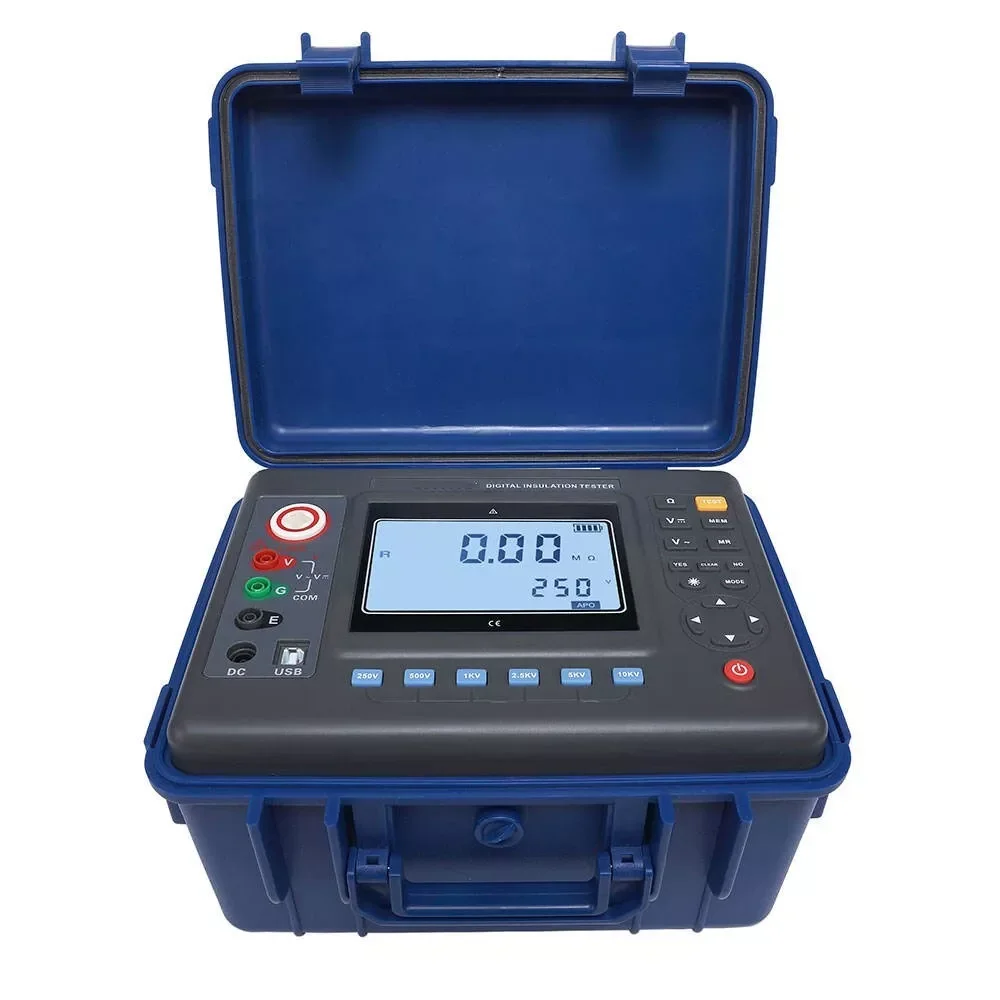 

Измеритель сопротивления изоляции высокого напряжения Megohmmeter 5KV 0.01MΩ ~ 2000G