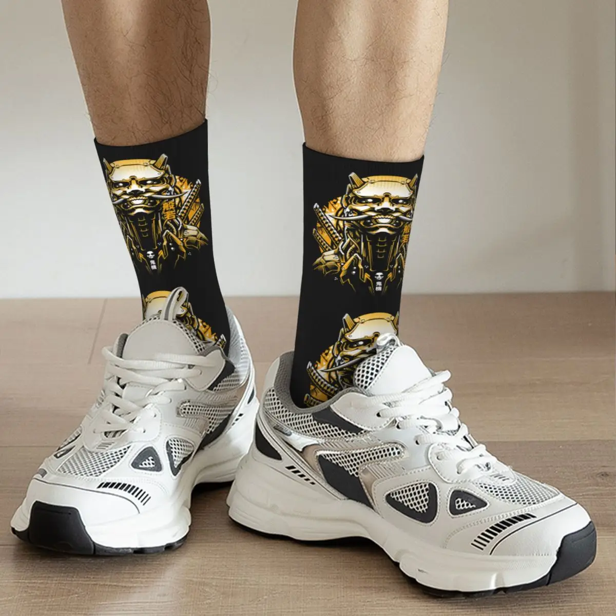 

Japanese Demon Mecha - Hannya Adult Socks Unisex socks,men Socks women Socks