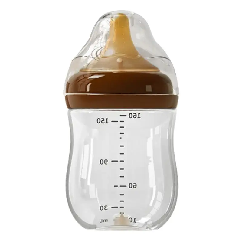 

Silicone Baby Bottle 160ml Natural Baby Bottle With Breast-Like Nipple Milk Feeding Bottles For Babies Ages 0-6 Months Newborn